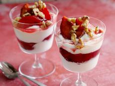 Cooking Channel serves up this Honey-Infused Mediterranean Yoghurt Parfait with Stewed Plums and Peaches recipe from Nadia G. plus many other recipes at CookingChannelTV.com