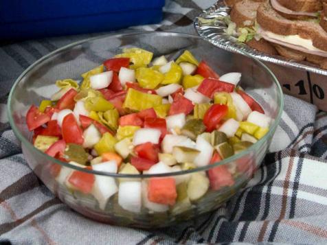 T.O.P.P. (Tomato, Onion, Pepperoncini and Pickle Salad)