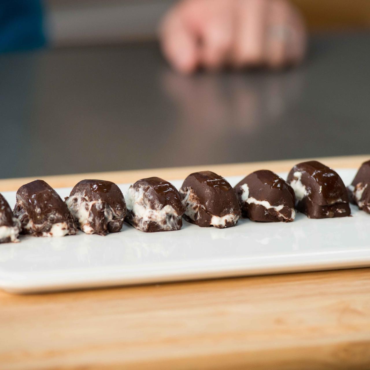 Ice Cube Tray Chocolate Covered Cheesecakes