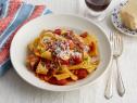 Vincent Esposito's Fresh Pappardelle with Tomato Sauce and Italian Sausage for Pasta, Pizza, and Pumping Iron as seen on Cooking Channel's My Grandmother's Ravioli 