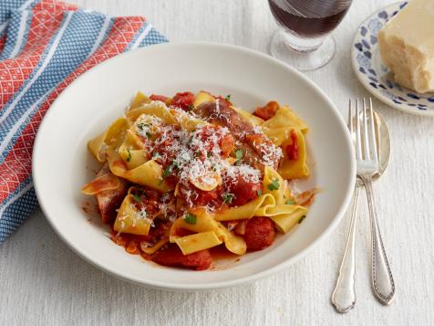 Vincent Esposito's Fresh Pappardelle with Tomato Sauce and Italian Sausage
