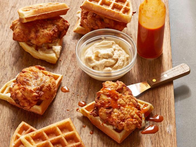 Waffle Chicken Sliders with Maple Butter Recipe Cooking Channel