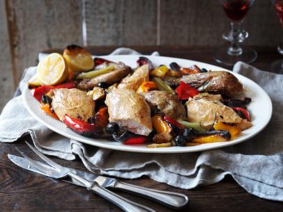 Italian Roast chicken with peppers and olivesÂ 