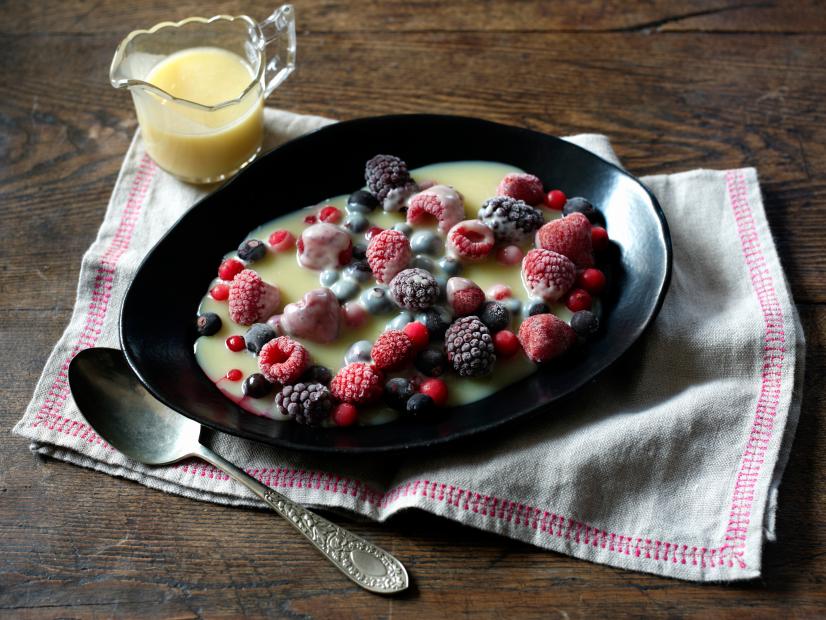 Iced berries with limoncello white chocolate sauceÂ 