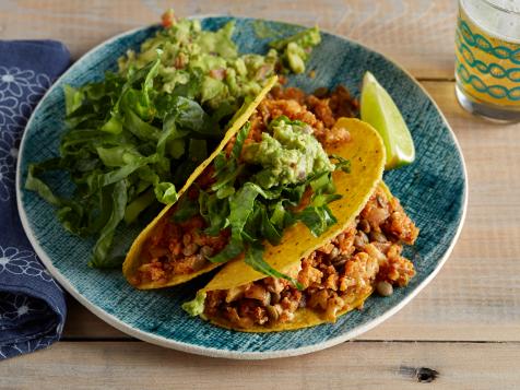Cauliflower-Lentil Tacos with Fresh Guacamole