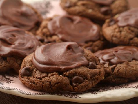 Frosted Double Chocolate Cookies