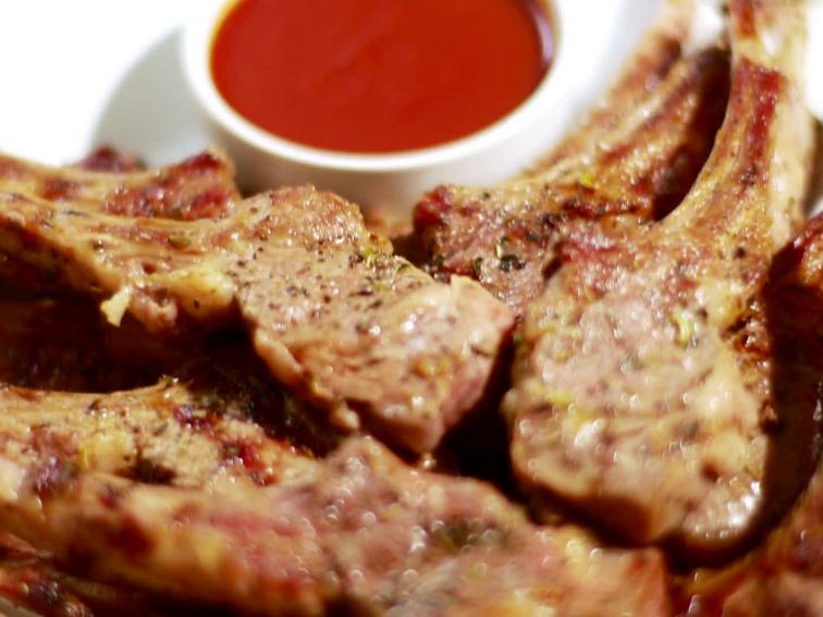 Herbed Lamb Chops with Homemade BBQ Sauce Recipe Giada De Laurentiis