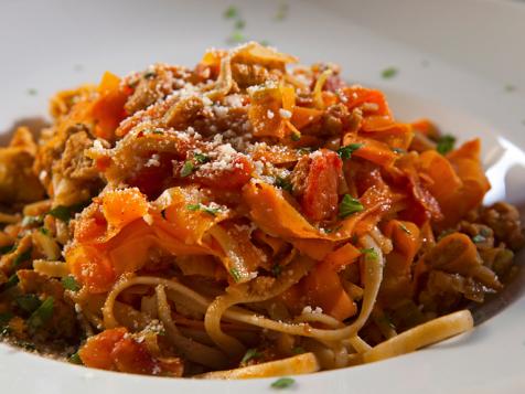 Linguini with Carrot Turkey Ragu