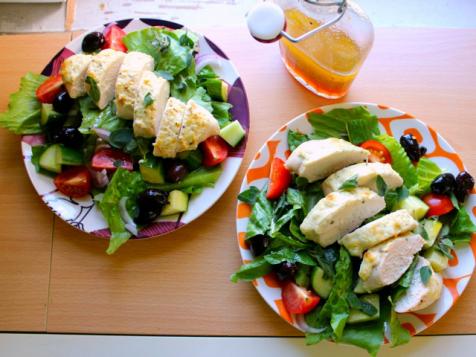 Cheesy Baked Chicken Chopped Salad