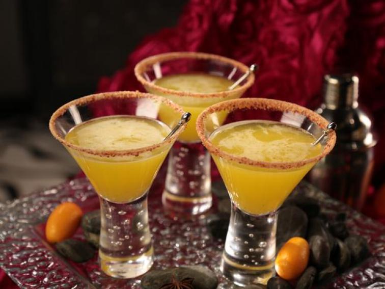 PineappleCilantro Syrup Martini Rimmed with Chile Salt Recipe Nadia