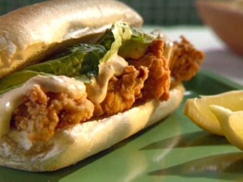 Deep-fried Oyster Po' Boy Sandwiches with Spicy Remoulade Sauce