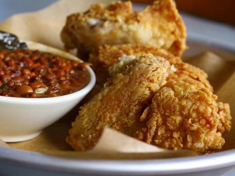Fried Chicken and Sea Island Red Peas