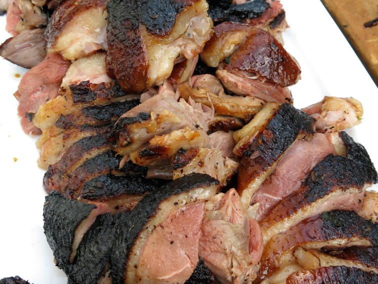 Whole Duck Marinated in Soy SauceCilantroGingerJalapenoGarlic and