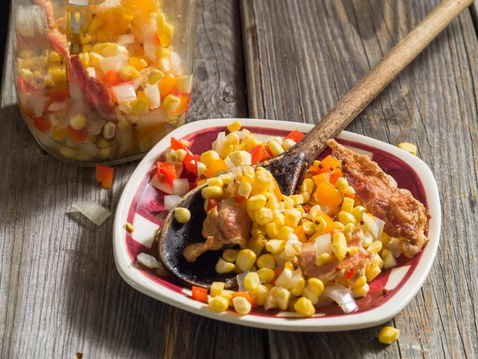 Pickled CornBacon Relish Recipe Cooking Channel