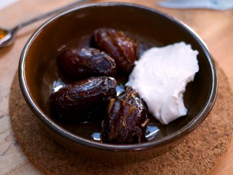 Fresh Dates Baked in Clay with Labne and Raw Honey