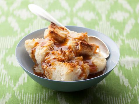 Coconut Bread Pudding with Caramel Rum Sauce