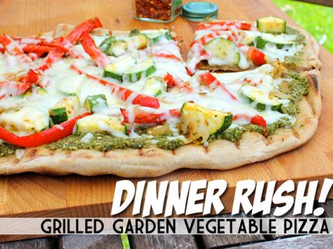 Dinner Rush! Grilled Garden Vegetable Pizza