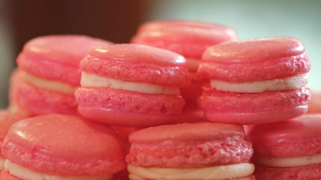 Pink Velvet Macarons