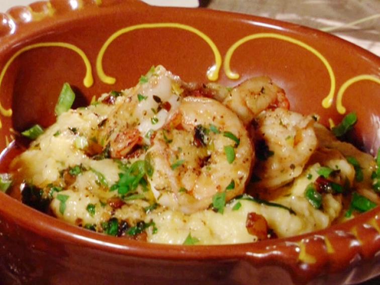 Bar Americain's Gulf Shrimp and Grits Recipe Bobby Flay Cooking Channel