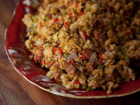 Andouille Sausage and Pepper Cornbread Stuffing