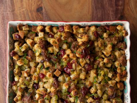 Sausage, Apple and Pear Stuffing with Cranberries