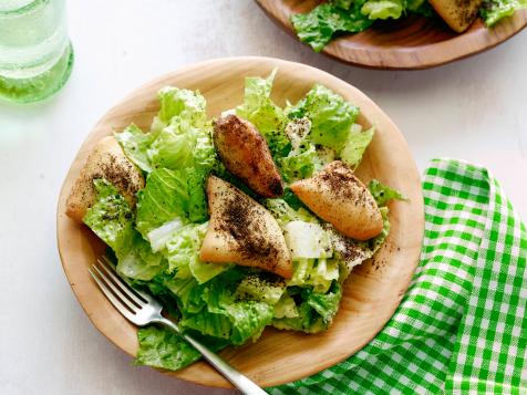 Caesar Salad with Pizza Croutons