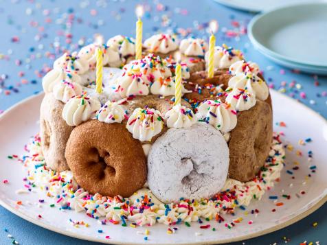 Icebox Doughnut Birthday Cake