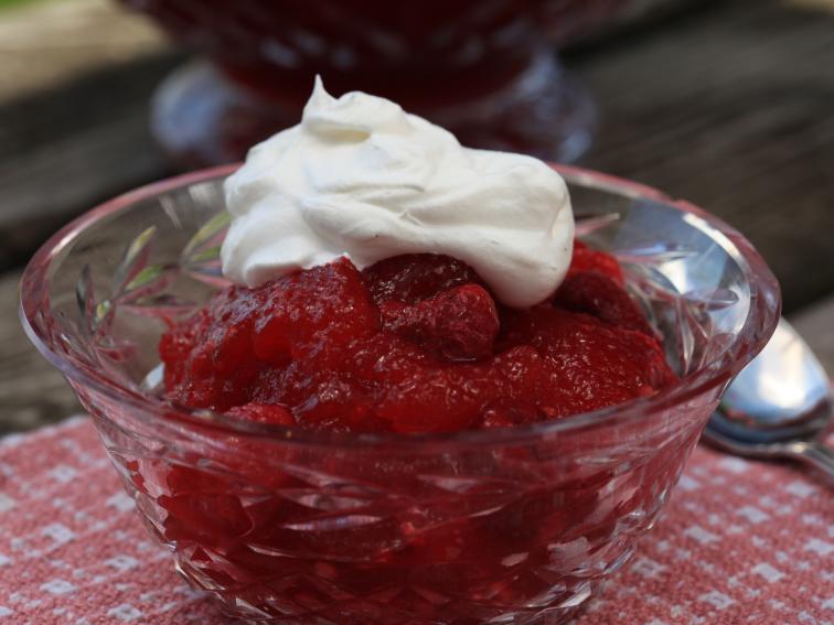 Joenie Haas' Mom's Raspberry and Applesauce Gelatin Mold Recipe Cooking Channel