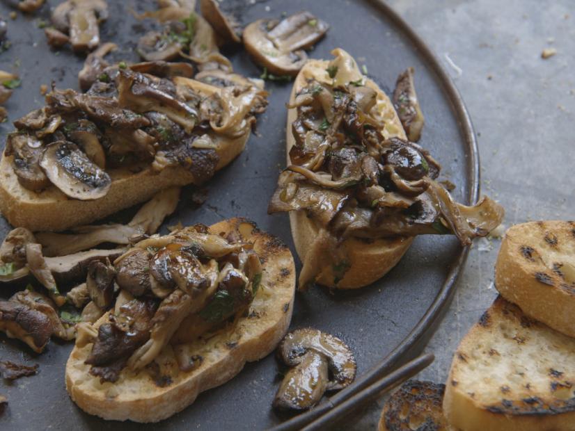 Mushroom Bruschetta Recipe Laura Vitale Cooking Channel