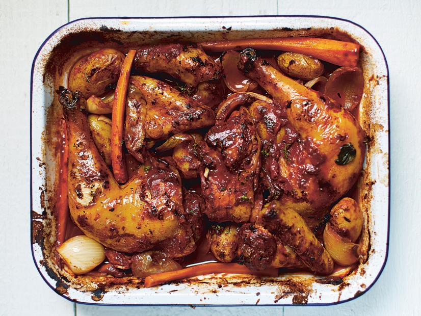 Red Wine Roast Chicken Poulet Roti Au Vin Rouge Recipe Rachel Khoo Cooking Channel