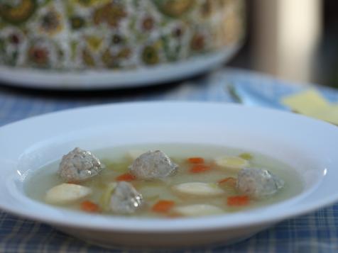 Grethe Petersen's Chicken, Dumplings and Meatball Soup
