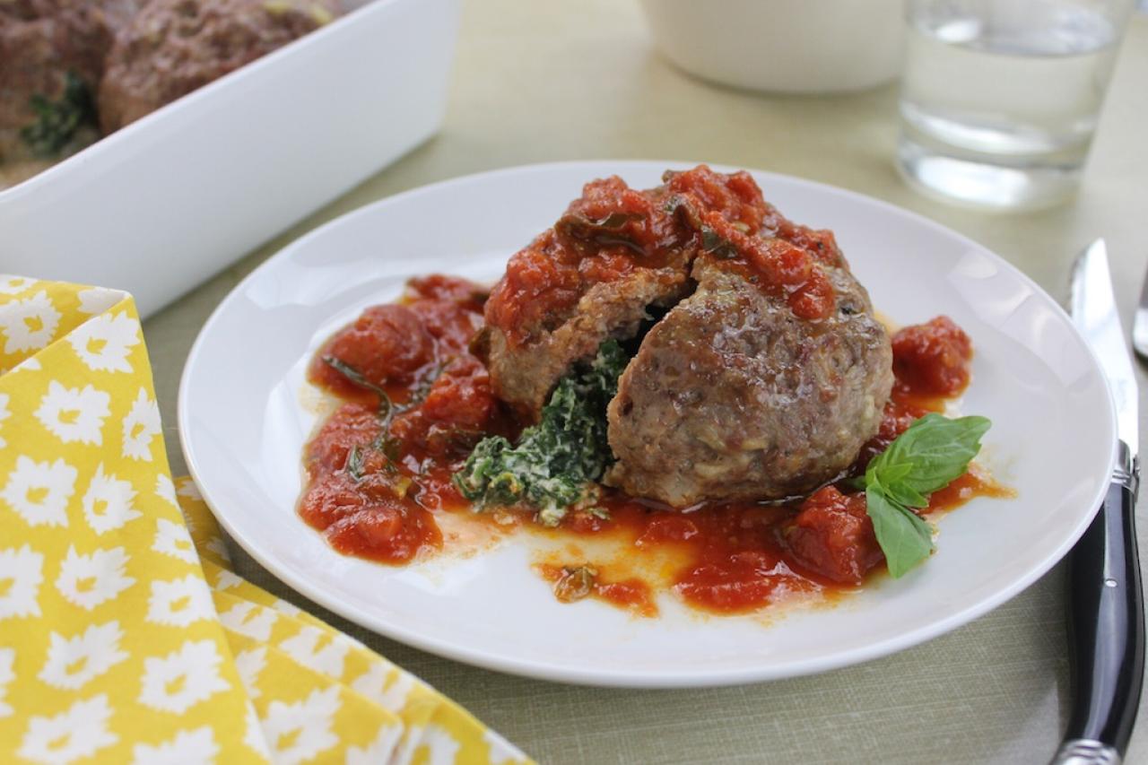 Jumbo Stuffed Meatball Recipe Devour Cooking Channel