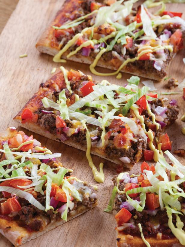 Bacon DoubleCheeseburger Pizza Recipe Cooking Channel