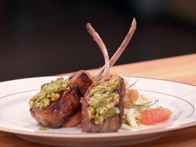 Seared Rack of Lamb with Pistachio Tapenade Recipe Cooking Channel