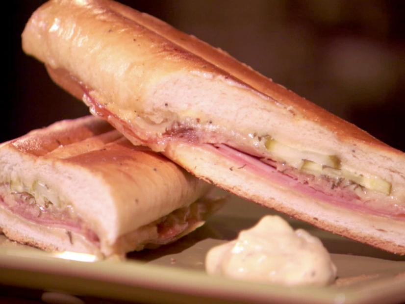 Throwdown Cuban Sandwich with Homemade Pickles Recipe Bobby Flay