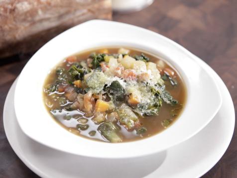 Vegetable Soup with Mixed Greens