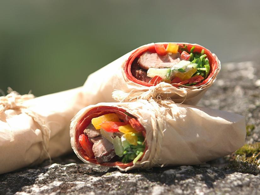 Grilled Steak Wrap with CucumberYogurt Sauce Recipe Bal Arneson Cooking Channel