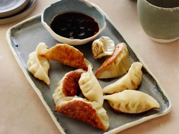 Pork Gyoza with Ginger Dipping Sauce Recipe - Food Network