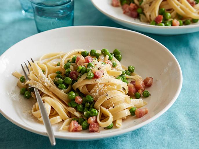 Pasta, Pancetta and Peas Recipe Sunny Anderson Cooking Channel