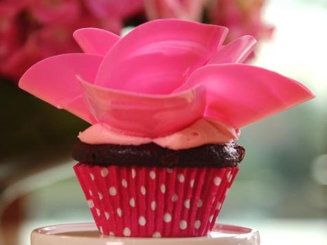 Petal Cupcakes with Pink Buttercream Frosting