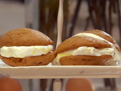 Gingerbread Whoopie Pies with Lemon-Molasses Swirled Fluffy Frosting