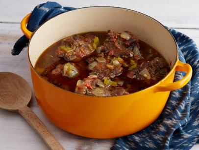 Venetta William's Braised Oxtail Stew for Island Eats as seen on Cooking Channel's My Grandmother's Ravioli