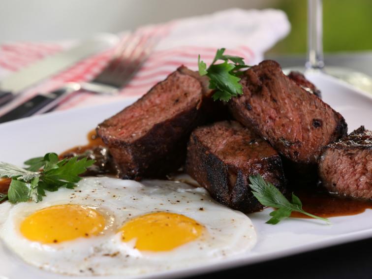 MoleRubbed Steak and Eggs with Chocolate Stout Beurre Blanc Recipe
