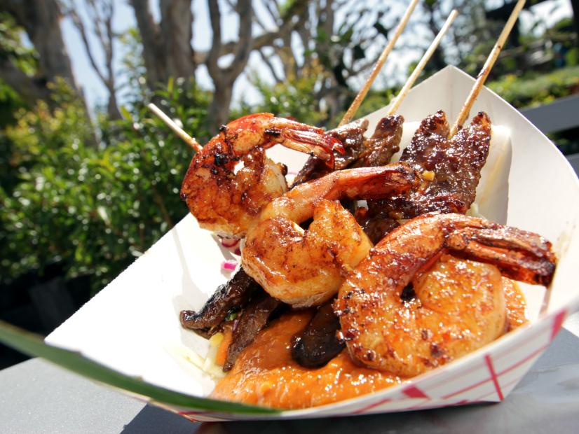 Surf And Turf Satay Recipe James Cunningham Cooking Channel