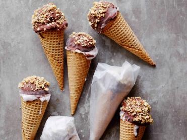 Chocolate-Dipped Ice Cream Cones Recipe | Cooking Channel