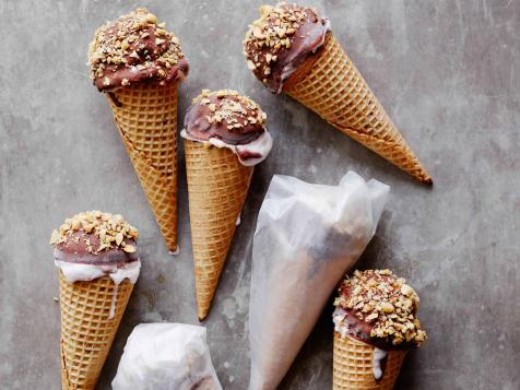 Chocolate-Dipped Ice Cream Cones