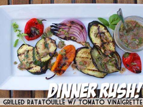Dinner Rush! Grilled Ratatouille w/ Tomato Vinaigrette