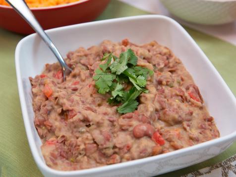 Refried Beans with Pickled Jalapenos