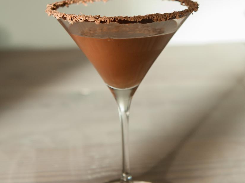 A chocolate martiini prepared by Host Julia Baker as seen on Cooking Channel's Sweet Julia, Season 1.