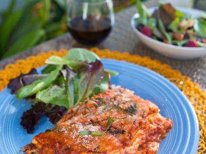 As part of the celebration of 50 years as chef for the Los Angeles Dodgers, chef David Pearson created this amazing lasagna to accompany his favorite braised shortribs recipe for his family and especially host Mo Rocca, as seen on Cooking Channel's My Grandmother's Ravioli, Season 3.